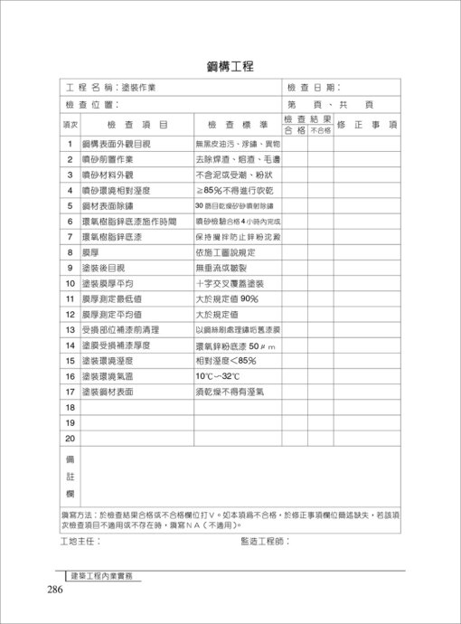 建築工程內業實務(自主檢查表)：圖片 6