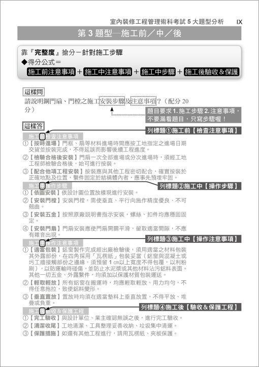 智取建築物室內裝修工程管理乙級技術士術科破解攻略 (附100-112年術科考古題精析)(立學系列)：圖片 3