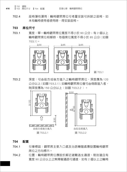 最新建築技術規則〈附補充規定圖例及建築物無障礙設施設計規範〉『本書依內政部營建署公布施行之條文編輯附已發布未施行之條文(設計施工編)』(114年1月)二十一版：圖片 17